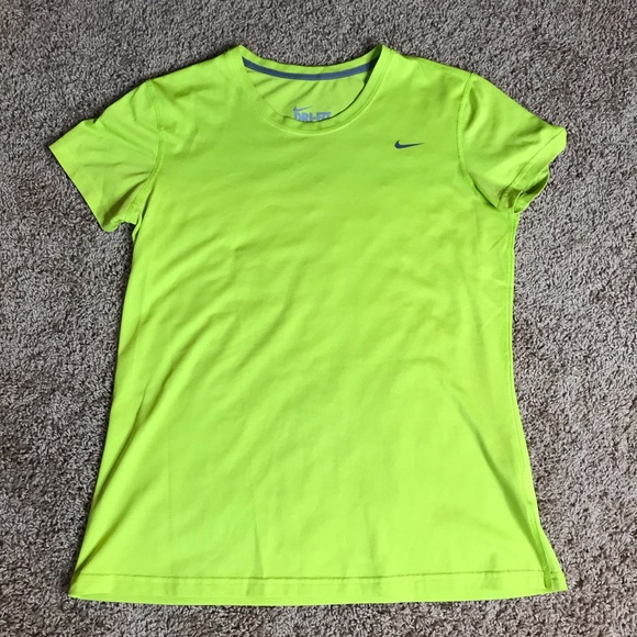 Nike Tops - Nike Dri Fit Shirt Large Neon Workout Regular Fit
